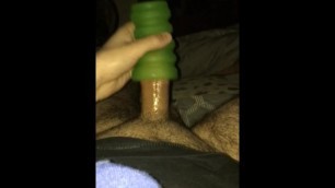 Trying out my new Stroker with Vibrator
