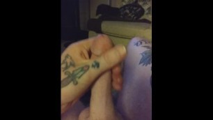 Explosive Cum Blast Sprays all over Couch while Roommates are Sleeping!!