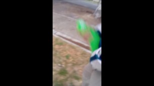 Hulk Jerks off to Cars Driving by