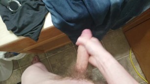 Big Hung Cock Cumming Thick White Load.
