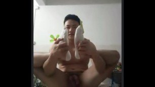 Chinese Horny Straight Man Jerkoff