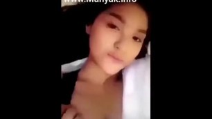 Teenager Massaging her Small Tits