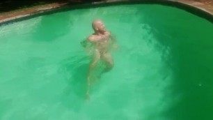 Muscular Straight Guy Hunk Skinny Dips at Public Pool