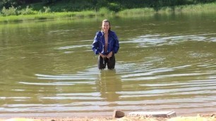 Wetlook Bathing in River