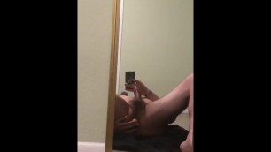 Moaning on Floor with Dildo in Ass