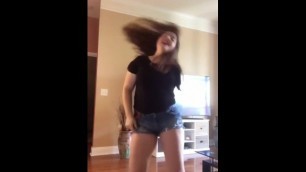 Sexy Latina Arm Amputee Dances in Shorts