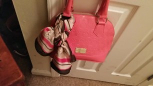 Cum on Pink Bow Handbag Purse