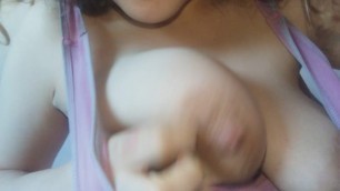 Girl Sucks her Tits