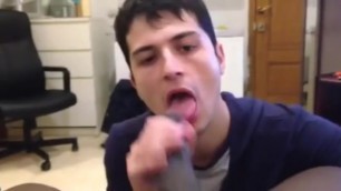 Sucking a BBC and Swallowing his Nut
