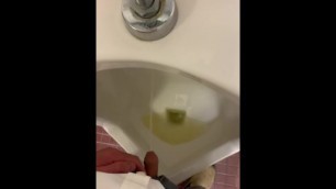 Pissing and Jerking in Public Urinal