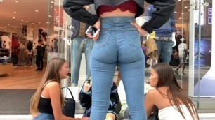 Insane Ass on British Teen in Jeans!