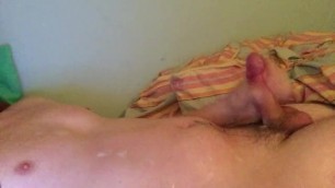 Rubbing my Cum all Over, Multiple Male Orgasms.