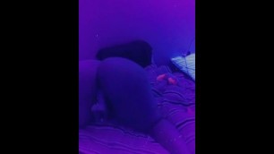 Black Light Dildo Fun with your Neighborhood Thick Gothgirl Find more on my Onlyfans