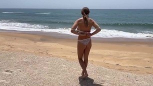 Wife Walking Outdoor and Flashing in my Panties and Undressing in my Underwear