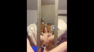 Gushing Wet Squirting Pussy in the Mirror